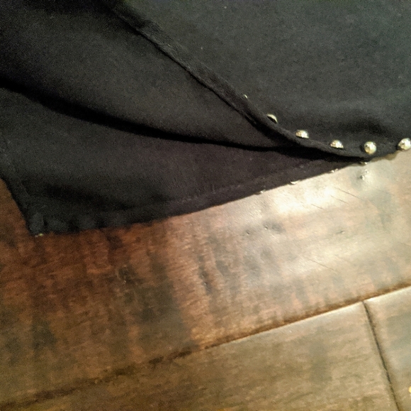 Black Studded Cutout Blouse - Picture 6 of 7